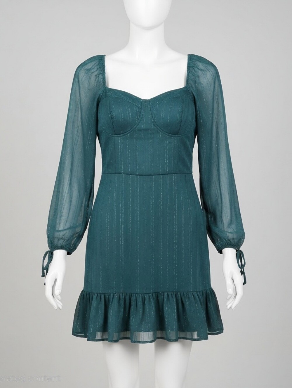 Lily Rose Teal Dress with Shimmer